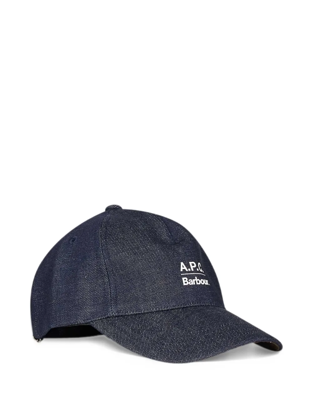 Barbour x A.P.C logo-print baseball cap Blauw