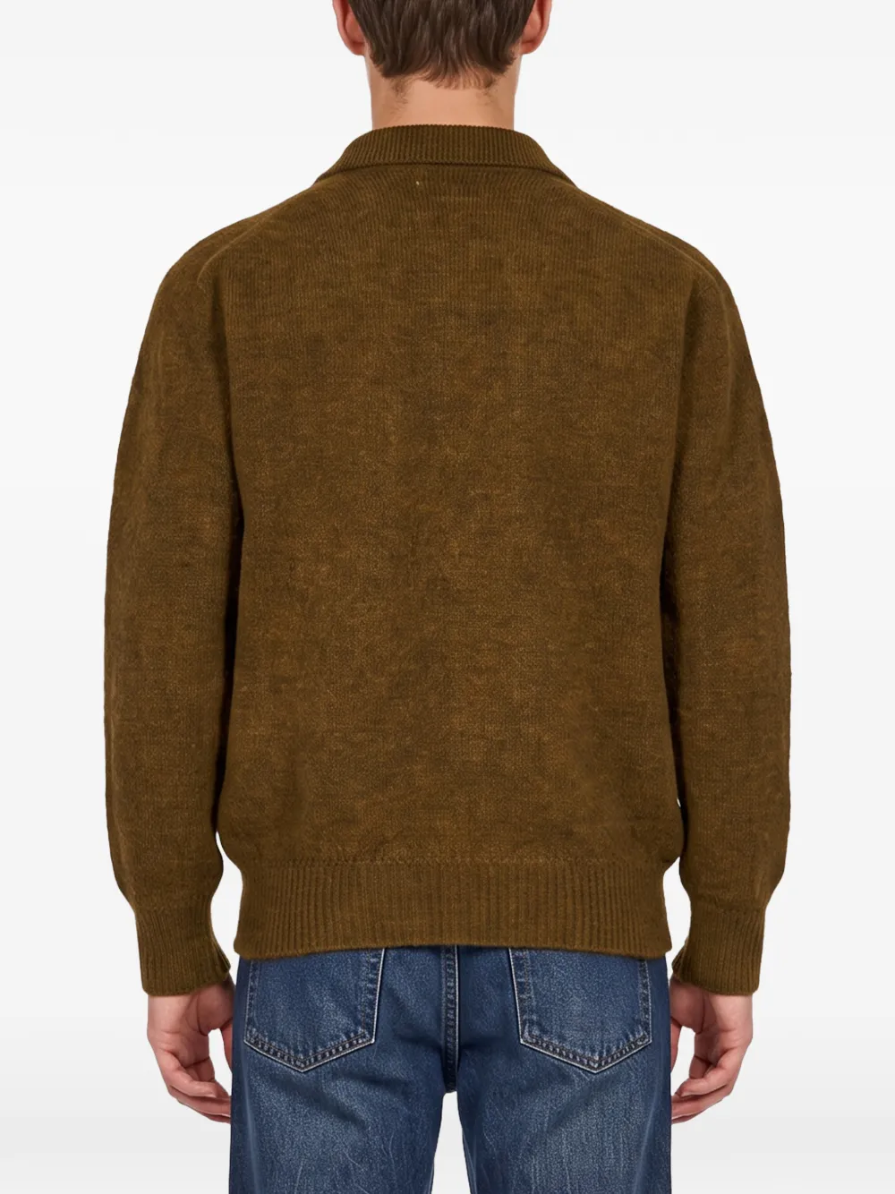 Another Aspect Poloshirt met lange mouwen Bruin