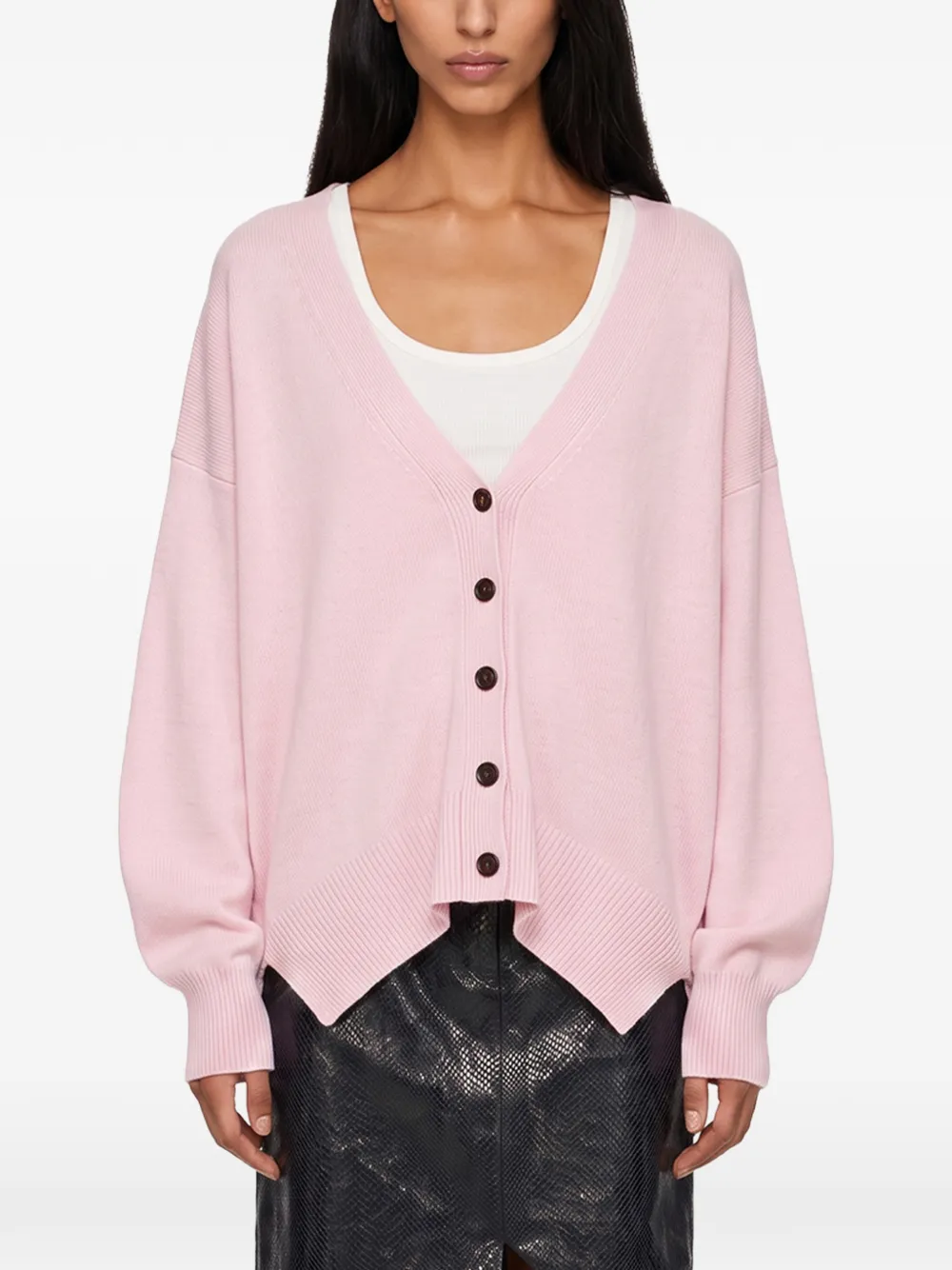Jil Sander Vest met V-hals Roze
