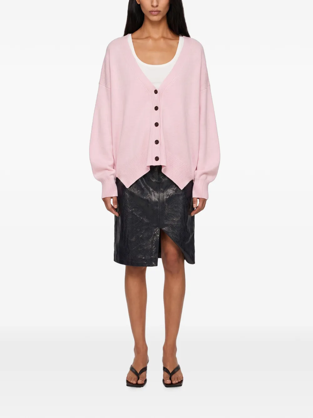 Jil Sander Vest met V-hals Roze