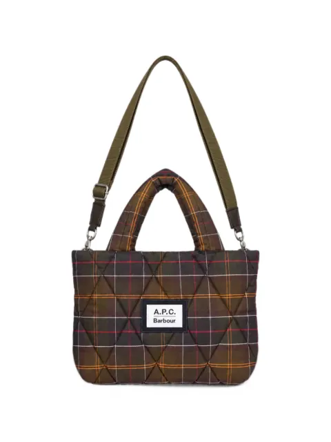 Barbour bolsa crossbody capitonada A.P.C. Tartan