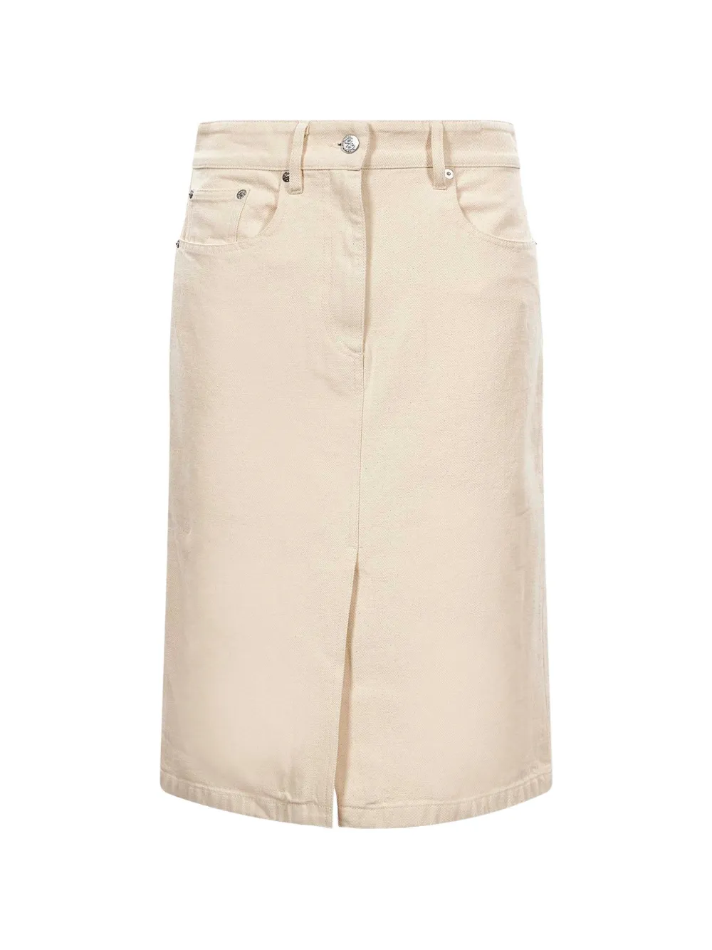 A.P.C. denim split skirt - Nude