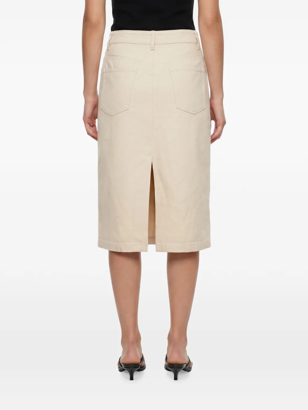 A.P.C. Spijkerrok met split Beige