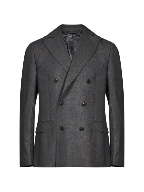 Another Aspect double-breasted peak-lapel jacket