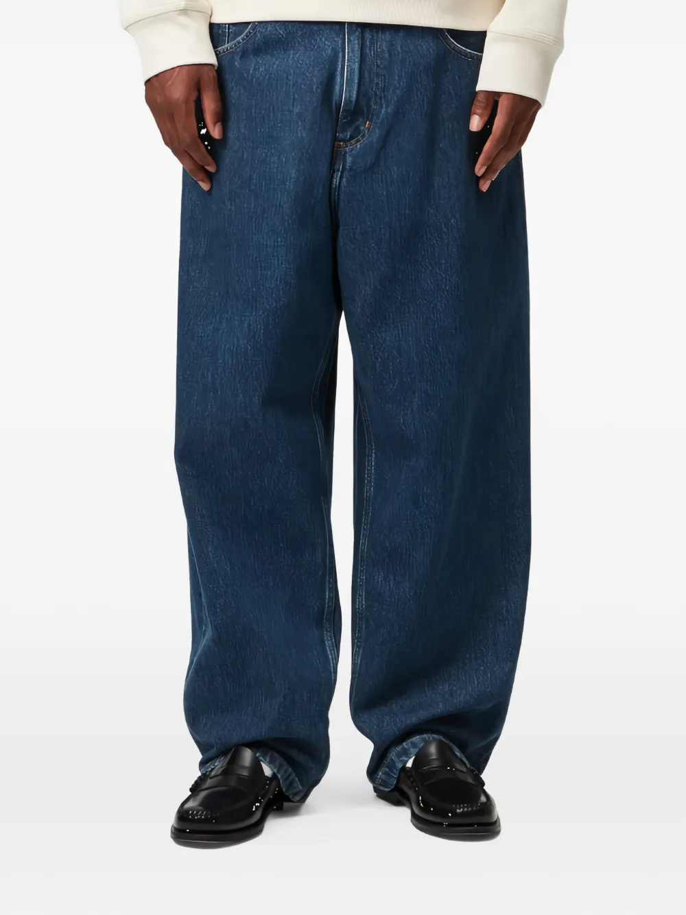 Carhartt WIP Jeans met logopatch Blauw
