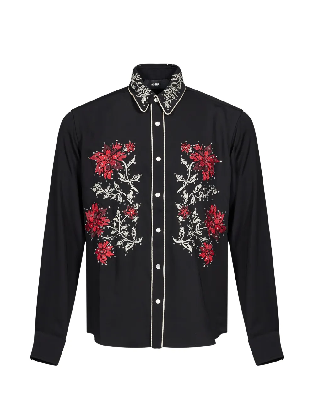 AMIRI floral-embroidered Western shirt