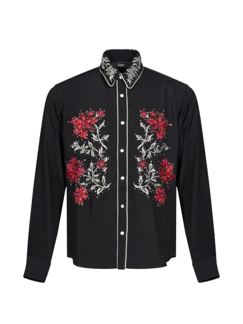 AMIRI floral-embroidered Western shirt