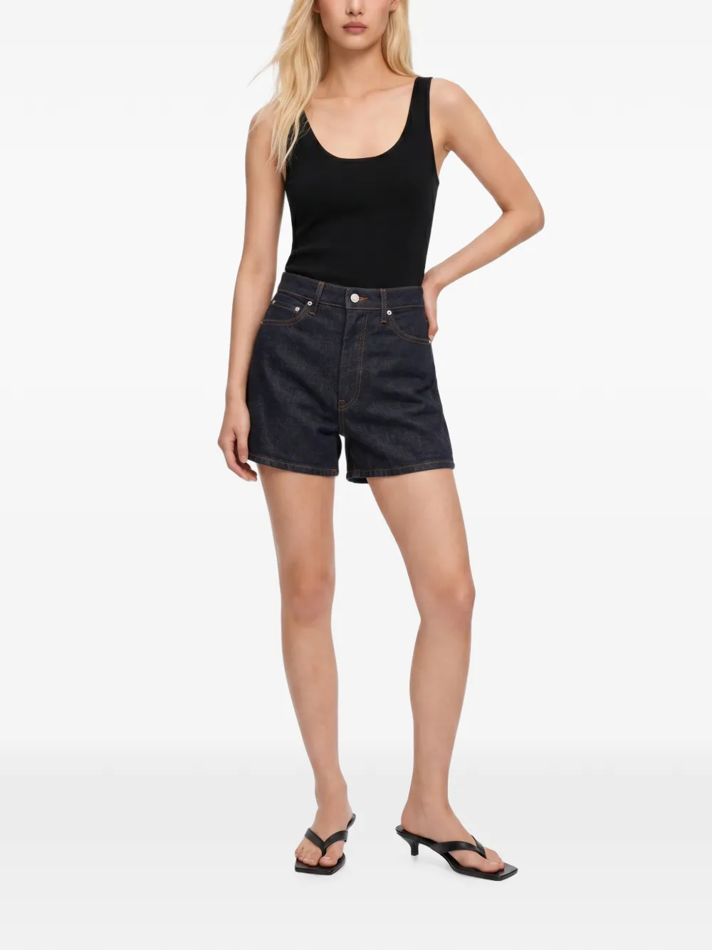 KHAITE Danya shorts Blauw