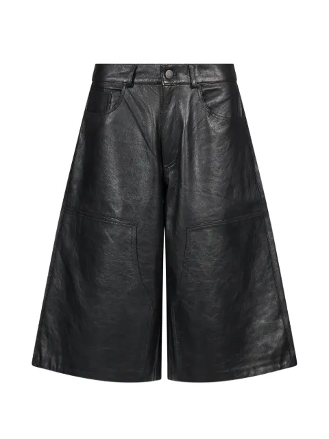 Haikure Legacy wide-leg leather shorts