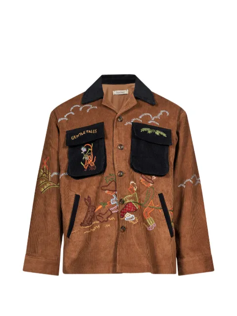 Baziszt Gentle embroidered corduroy jacket