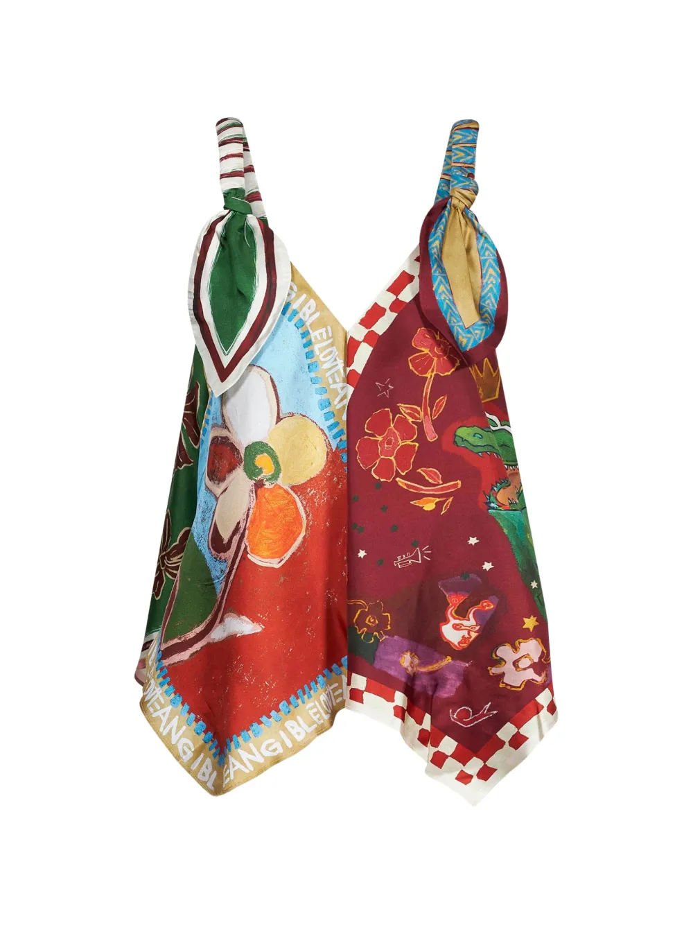 ALEMAIS x Karlee Mackie (MLAK) silk top - Rosso