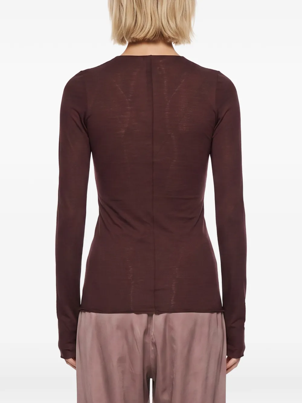 Rick Owens Lilies T-shirt met lange mouwen Rood