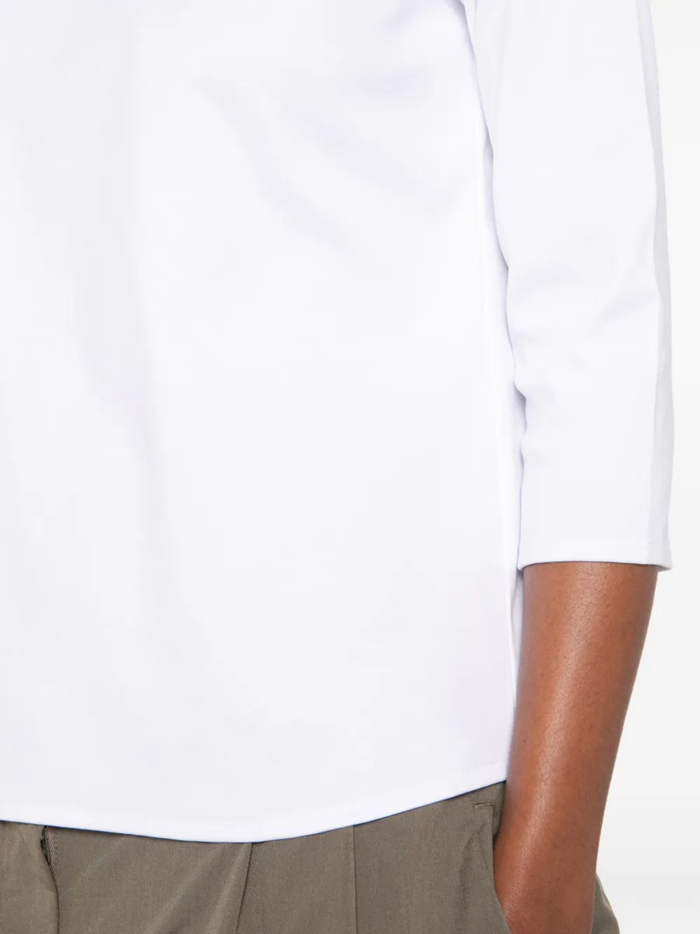 SHIRT C ZERO T-shirt met cropped mouwen Wit