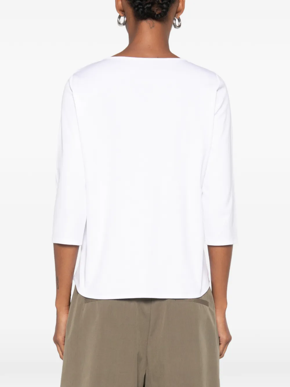 SHIRT C ZERO T-shirt met cropped mouwen Wit