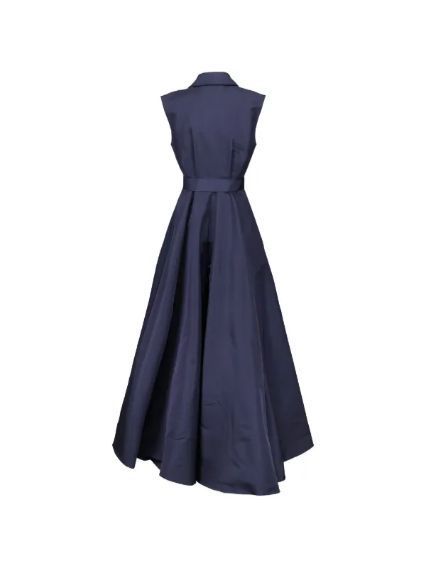 blue carolina herrera dress Fan Bodice Column Gown With Bow Carolina Herreras dress balances structure and ease in a sophisticated Carolina Herrera Crpe Long Dress