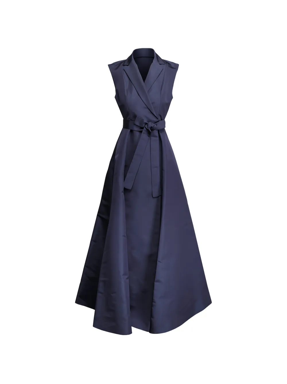 Carolina Herrera Abito smanicato con cintura - Blu