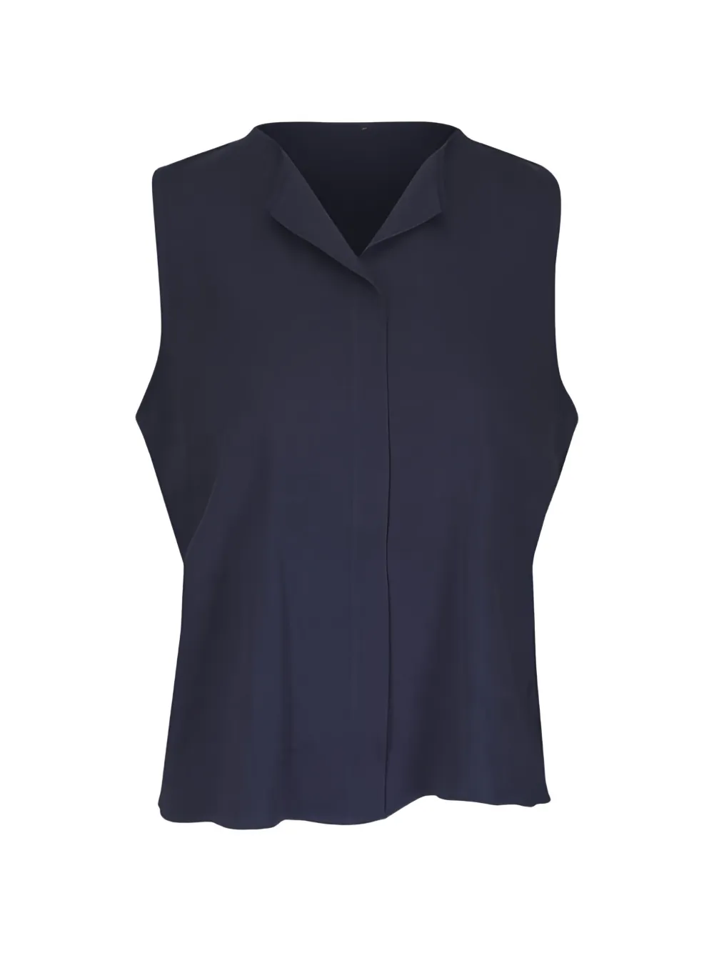Peter Cohen sleeveless notched-collar blouse - Blu