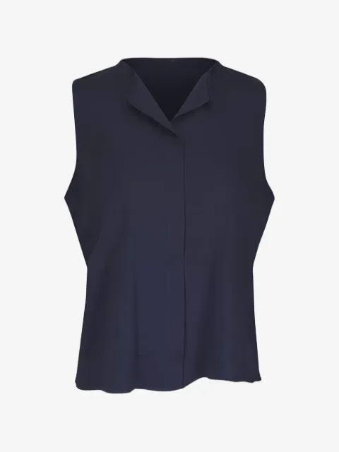 Peter Cohen sleeveless notched-collar blouse