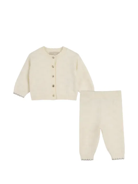 Michael Kors Kids logo-patterned knitted cardigan and trousers