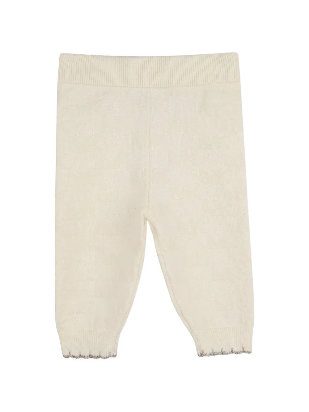 Michael Kors Kids Gebreid vest en broek met logo-patroon Beige