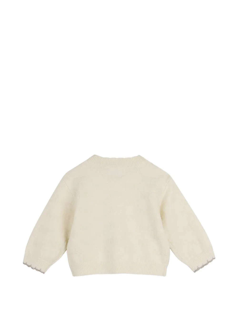 Michael Kors Kids Gebreid vest en broek met logo-patroon Beige