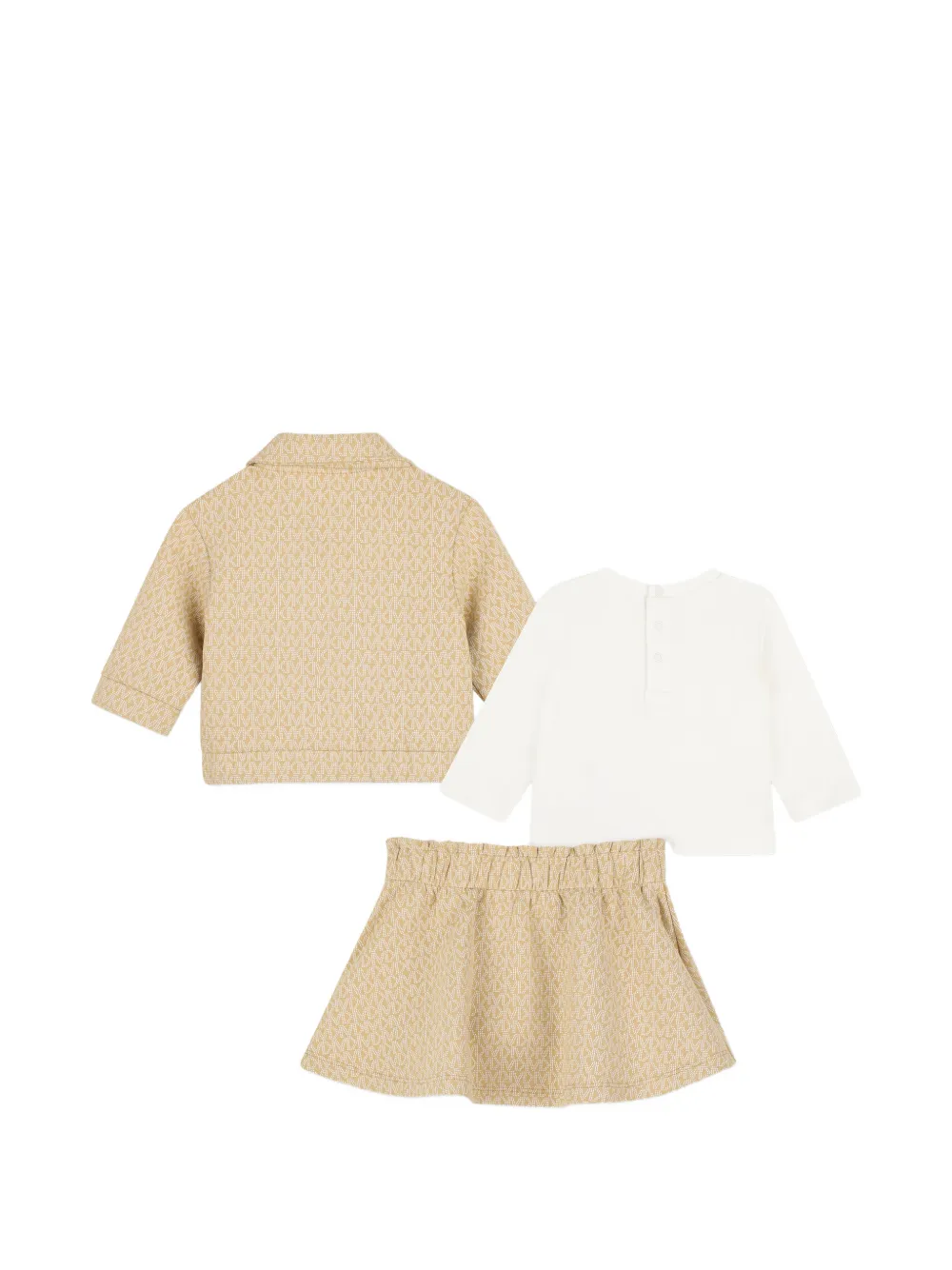 Michael Kors Kids Driedelige cadeauset met monogram-print Beige