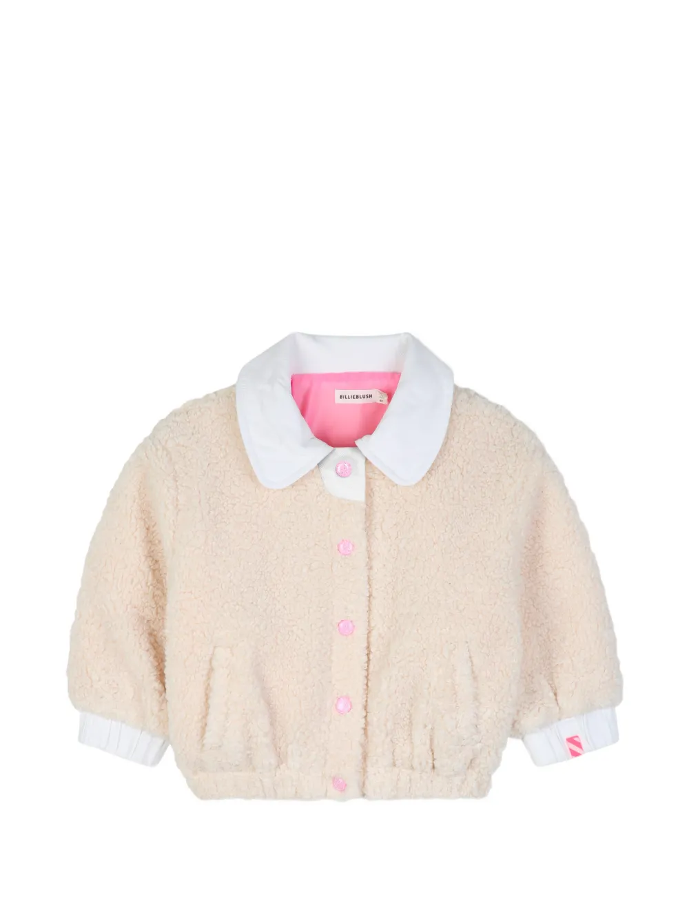 Billieblush Jack met contrasterende kraag en teddy-textuur Beige