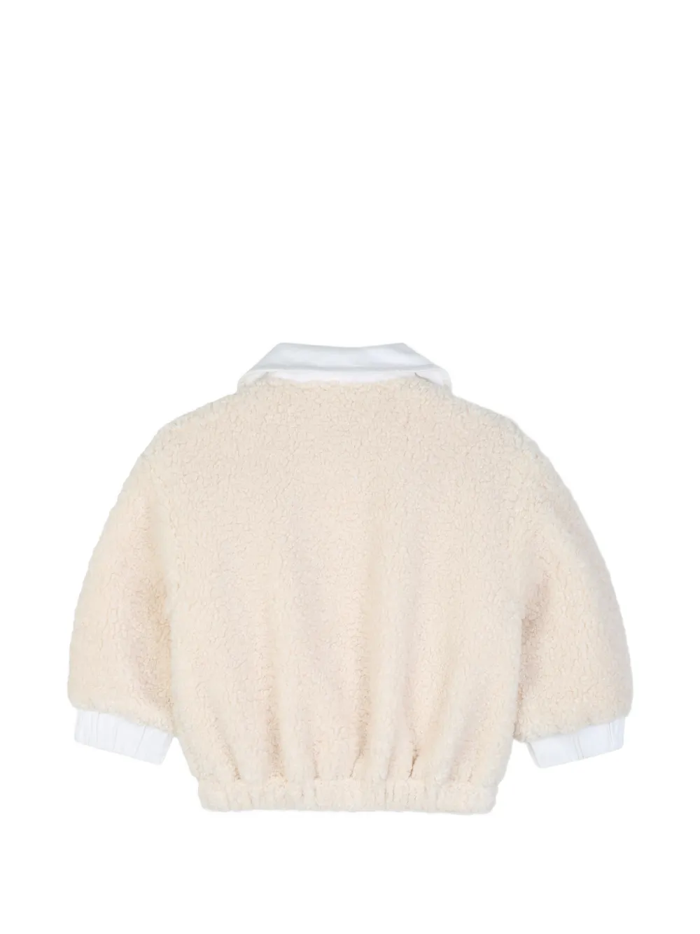 Billieblush Jack met contrasterende kraag en teddy-textuur Beige