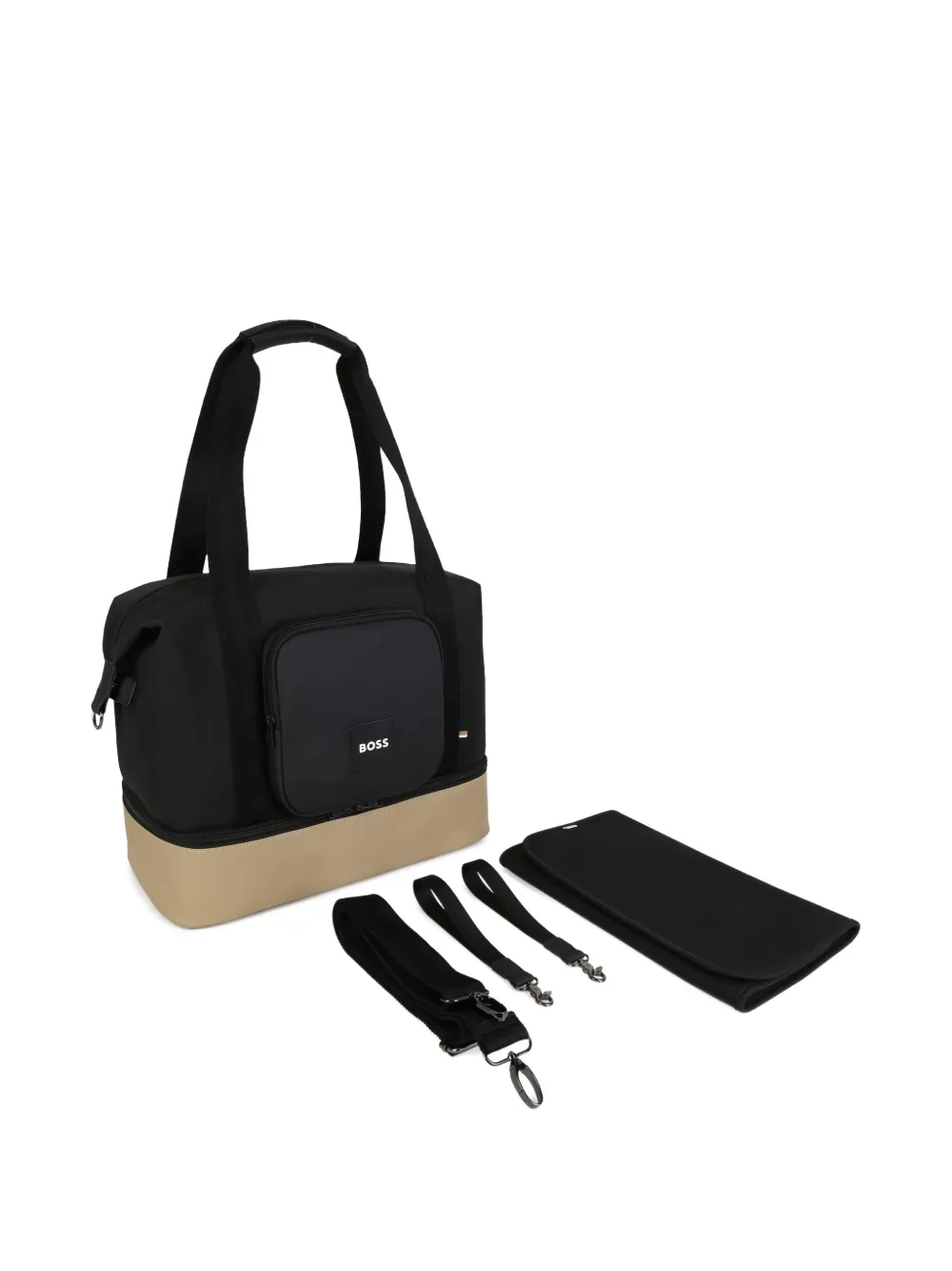BOSS Kidswear Luiertas met logopatch Zwart