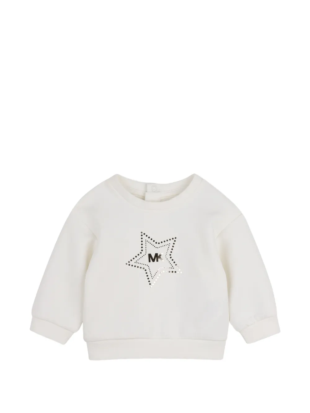 Michael Kors Kids Sweater en broek met ster-patroon en logo-print Beige