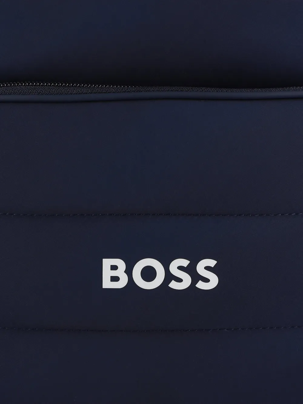 BOSS Kidswear Rugzak met logo-print en gewatteerd detail Blauw