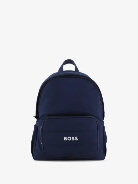 BOSS Kidswear logo-print quilted-detail backpack