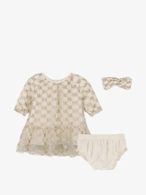 Michael Kors Kids logo-print ruffled dress