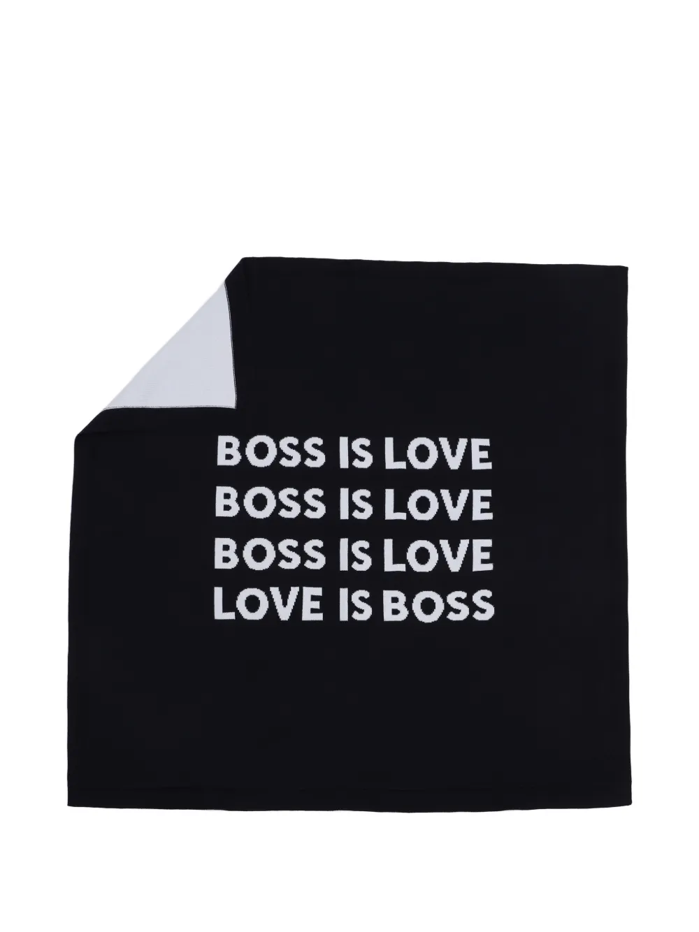 BOSS Kidswear Coperta con slogan - Grigio