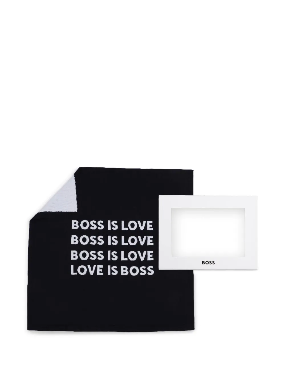 BOSS Kidswear Deken met intarsia Grijs
