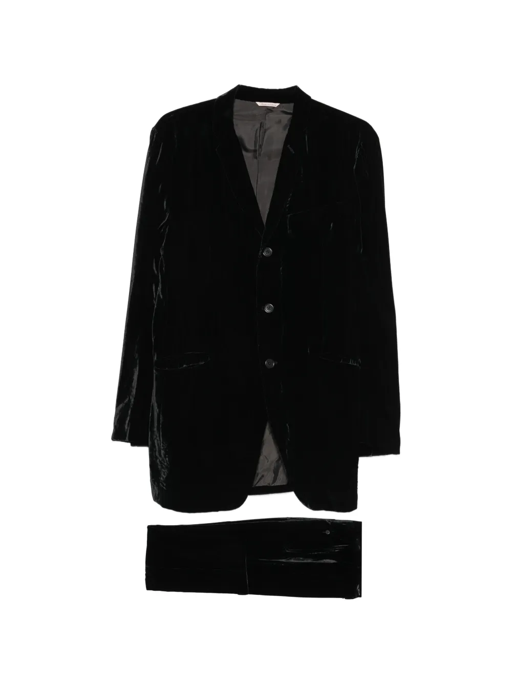 Romeo Gigli Pre-Owned 1990s velvet suit - Nero