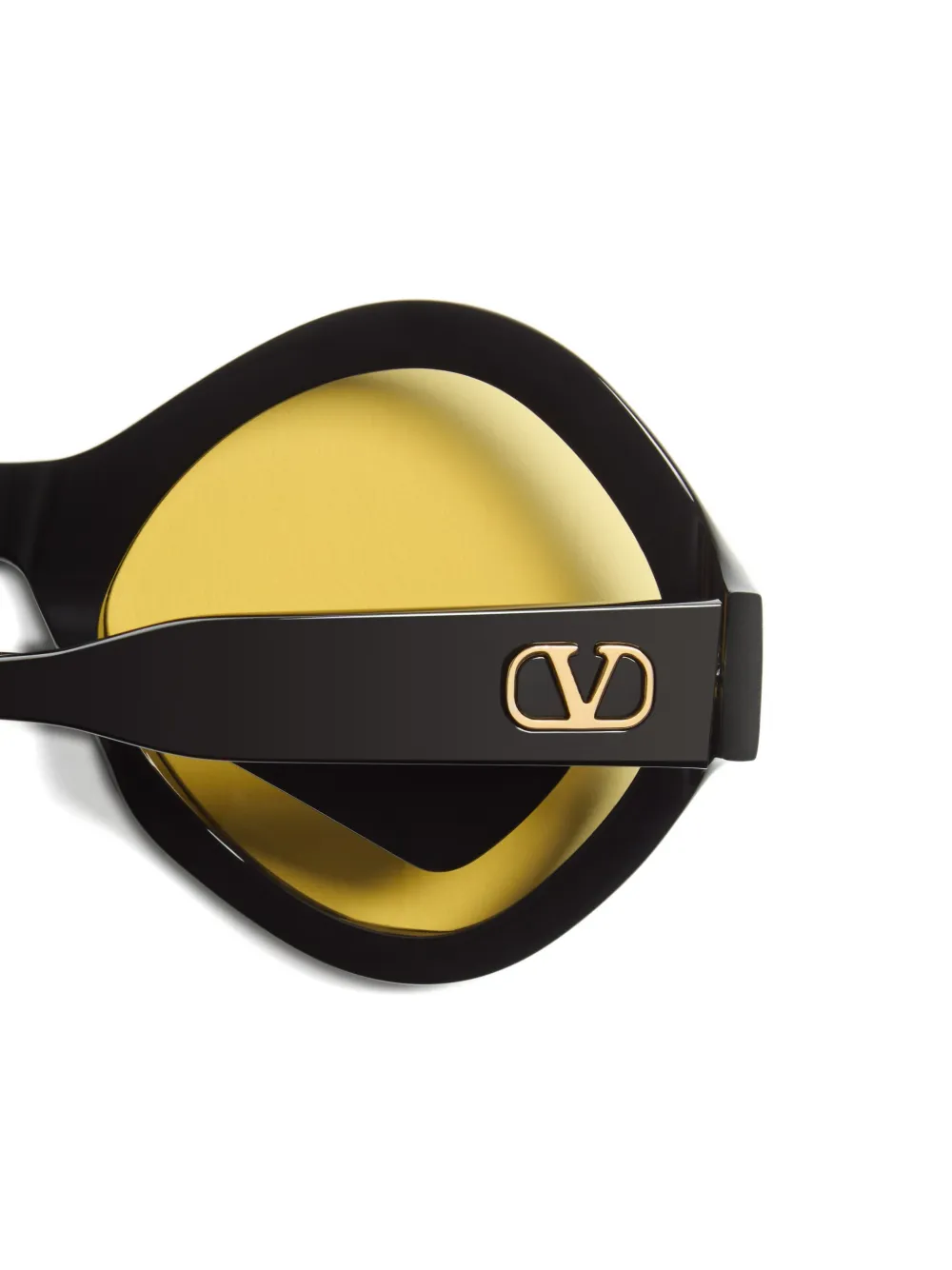 VALENTINO GARAVANI EYEWEAR VLogo zonnebril met geometrisch montuur Zwart