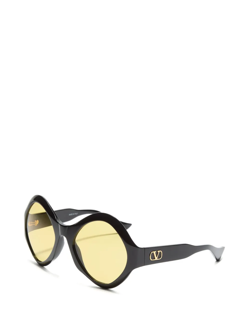 VALENTINO GARAVANI EYEWEAR VLogo zonnebril met geometrisch montuur Zwart