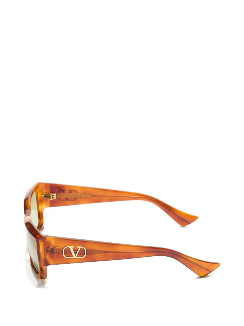 VALENTINO GARAVANI EYEWEAR VLogo Signature zonnebril met rechthoekig montuur Bruin