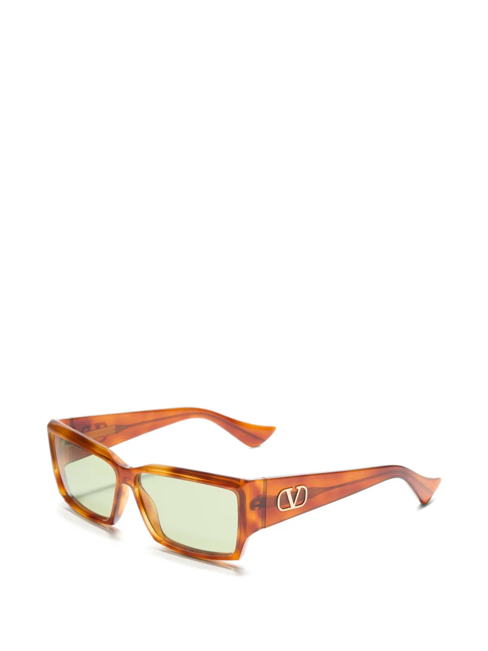 VALENTINO GARAVANI EYEWEAR VLogo Signature zonnebril met rechthoekig montuur Bruin