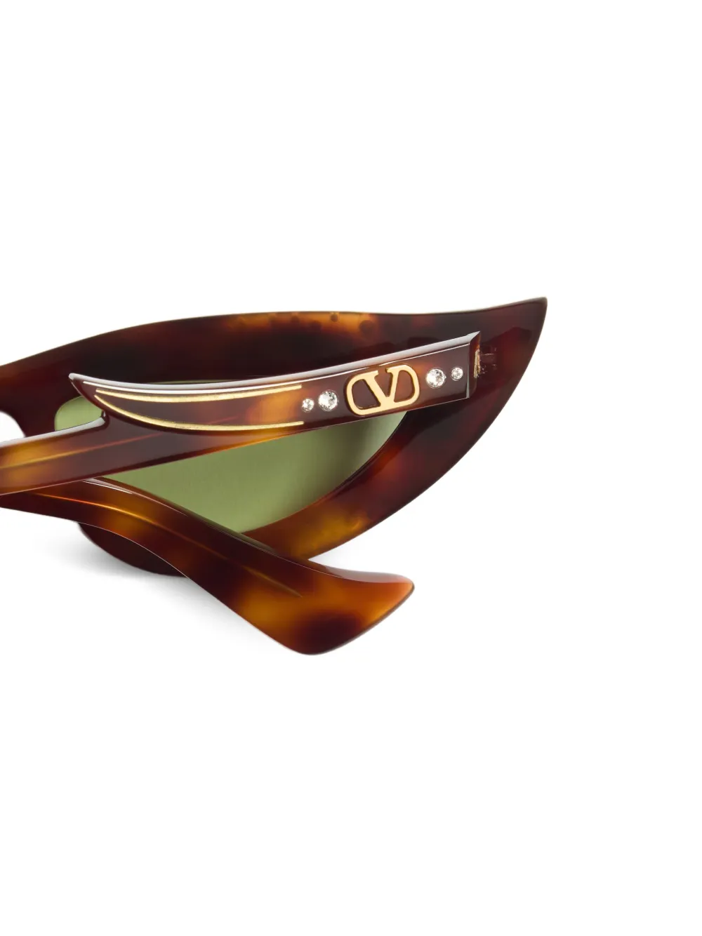 VALENTINO GARAVANI EYEWEAR VLogo Signature zonnebril met stras Bruin