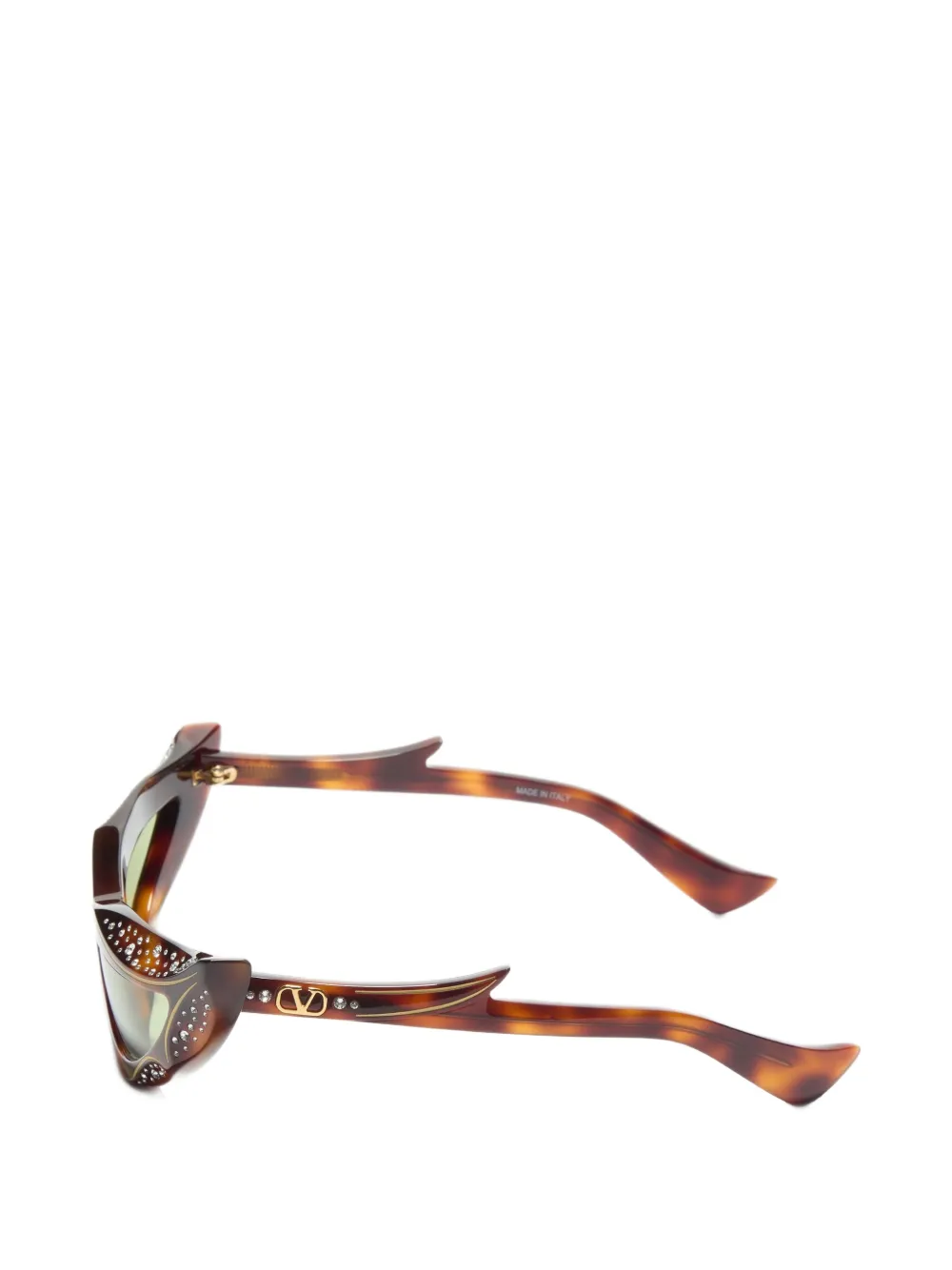 VALENTINO GARAVANI EYEWEAR VLogo Signature zonnebril met stras Bruin