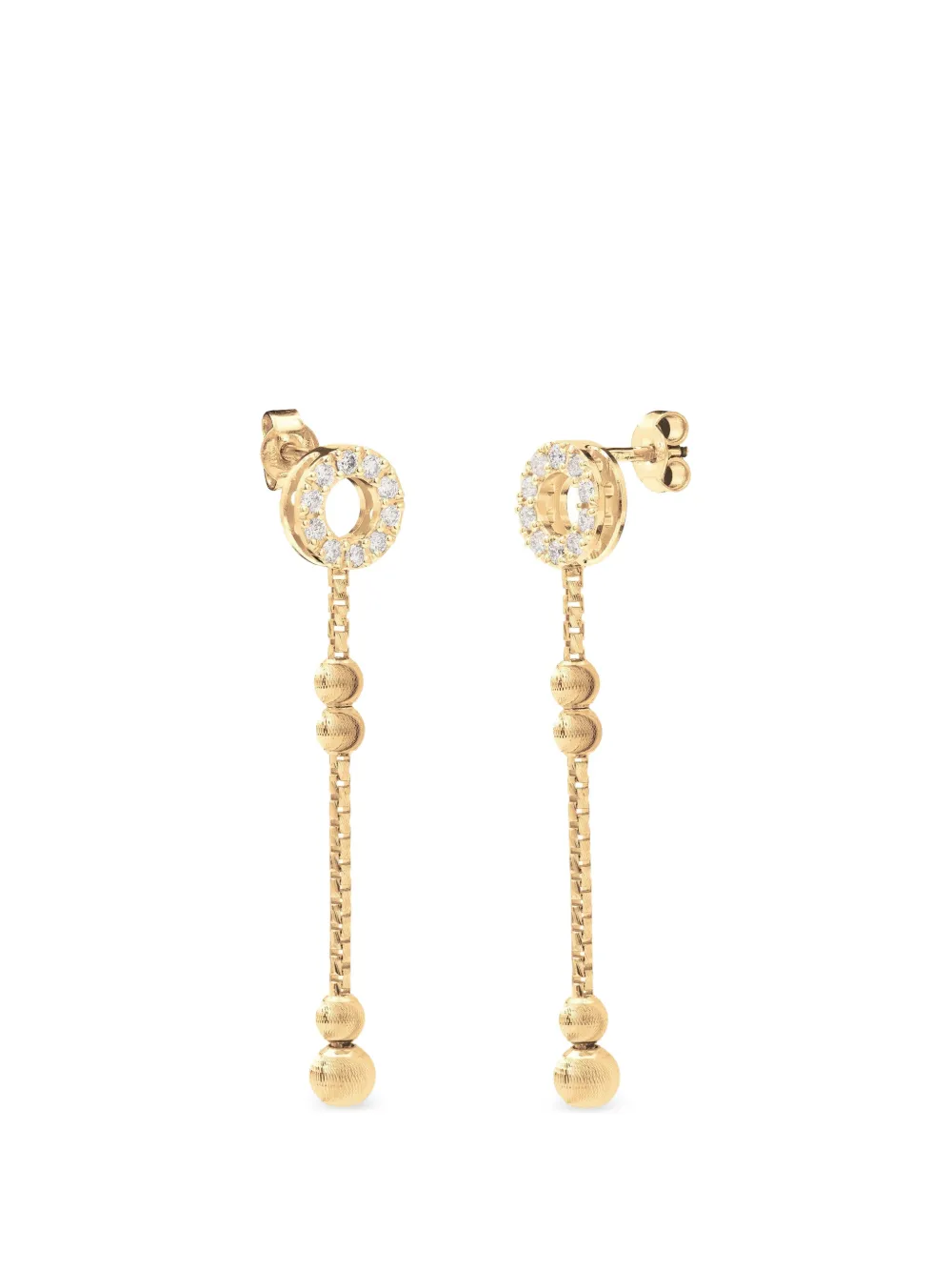 Officina Bernardi Empire S diamond drop earrings - Oro