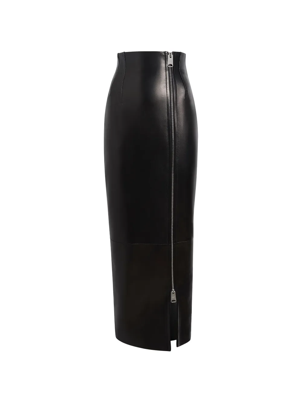 KHAITE Gres skirt in black leather - Schwarz