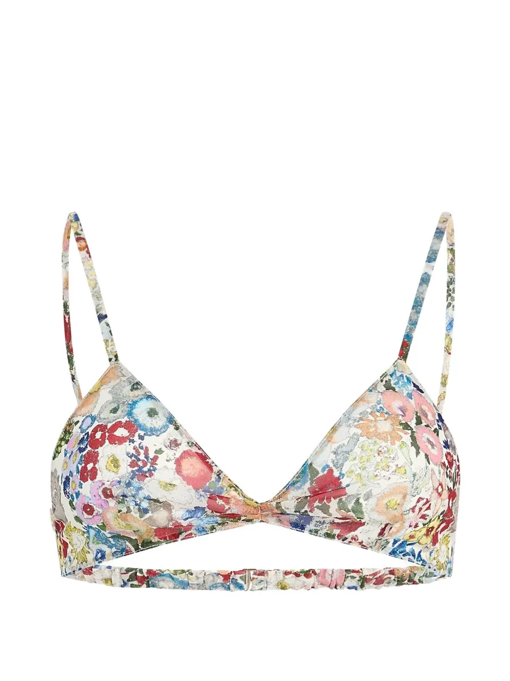 KHAITE Talita top in cream multi - Toni neutri