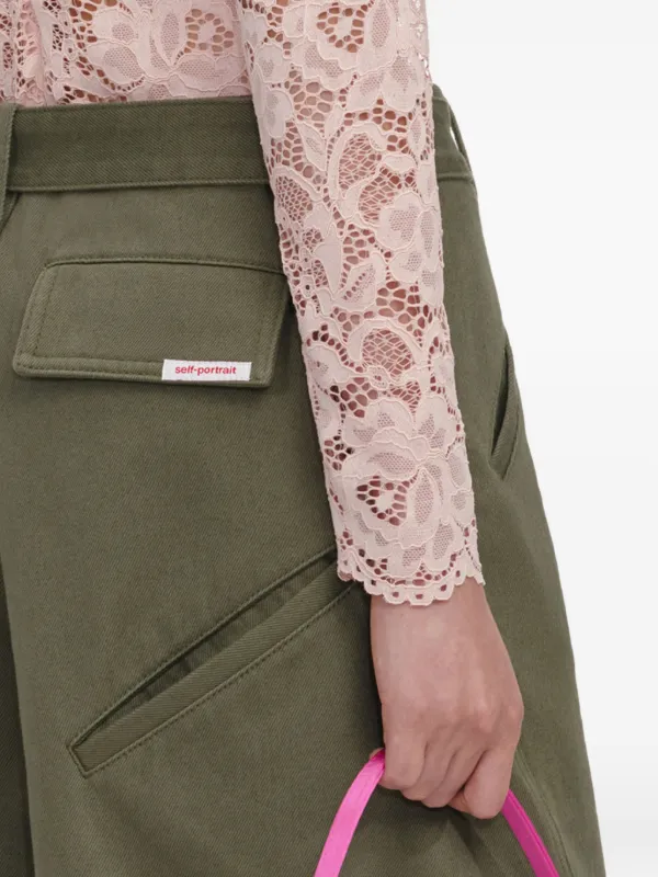 Self-Portrait ベルテッド カーゴパンツ | グリーン | FARFETCH JP