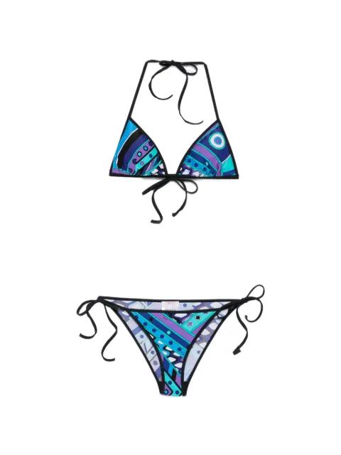 PUCCI Marmo-print triangle bikini