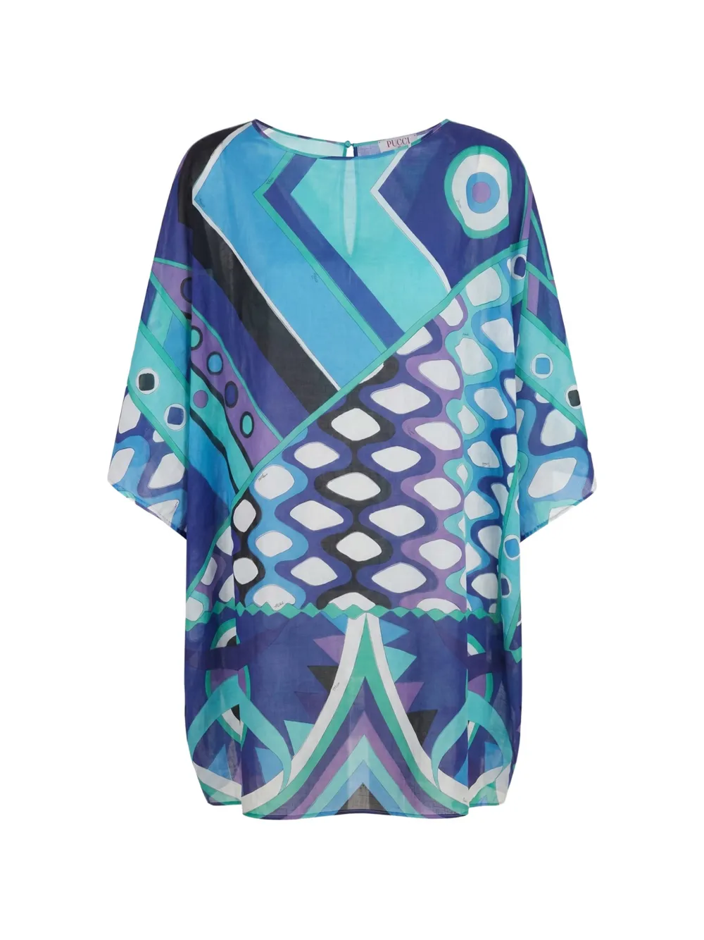 PUCCI geometric-print kaftan - Blue