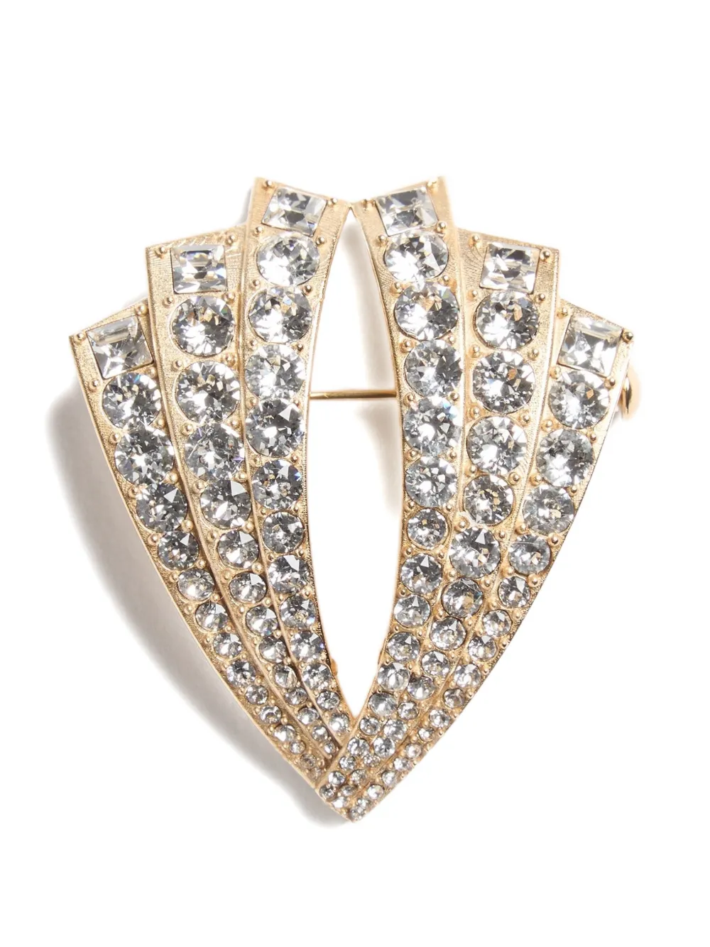 Valentino Garavani Je Les V brooch in metal and Swarovski® crystals - Oro