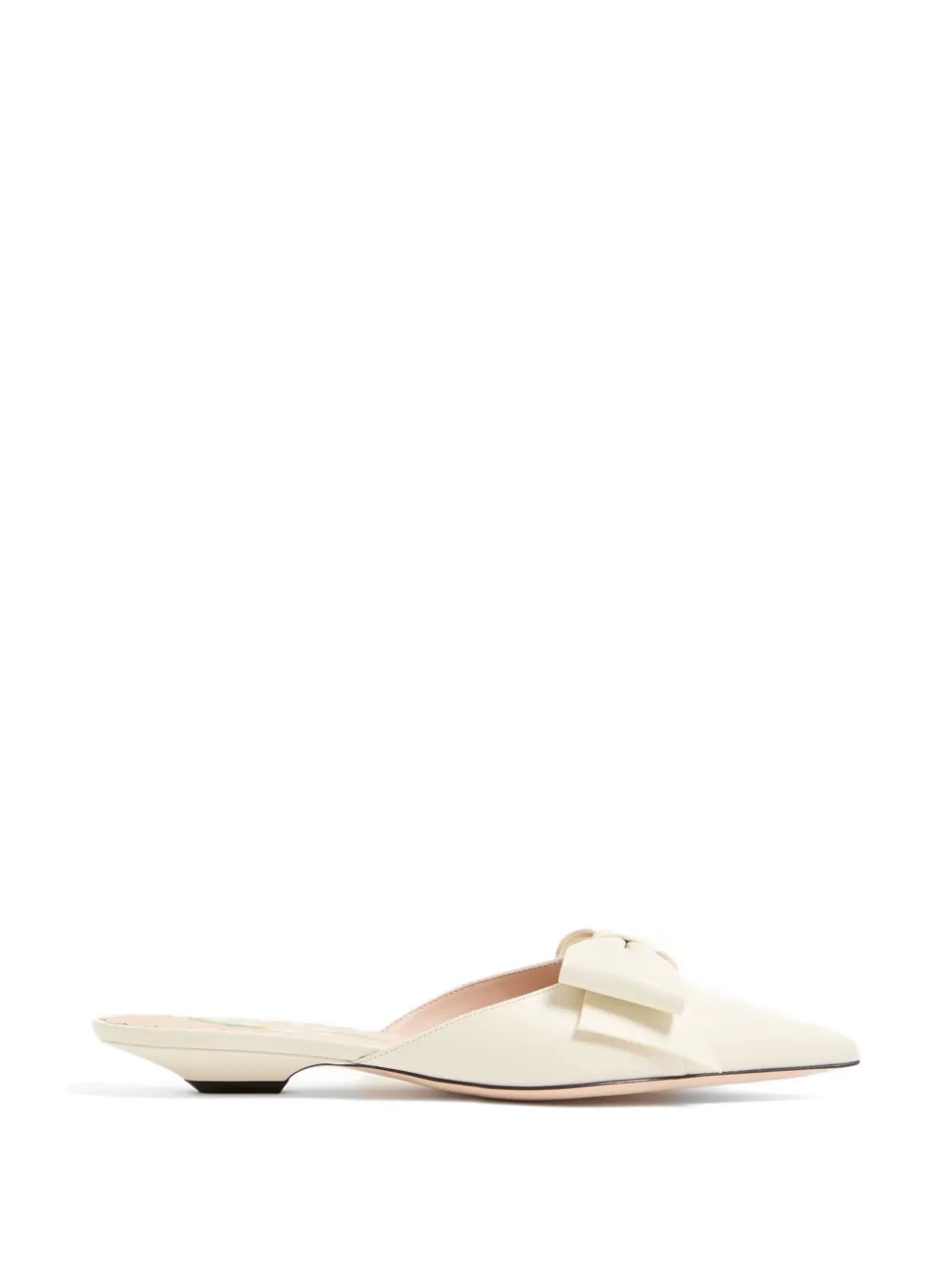 Valentino Garavani Bowow kidskin mules 20mm - Nude